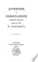Avventure e osservazioni di Filippo Pananti sopra le coste di Barberia