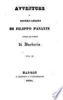 Avventure e osservazioni di Filippo Pananti sopra le coste di Barberia