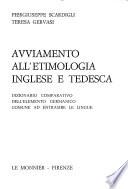 Avviamento all'etimologia inglese e tedesca
