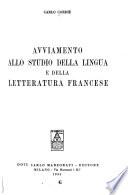 Avviamento allo studio della lingua e della letteratura francese