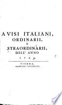 Avvisi italiani, ordinarii e straordinarii