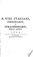 Avvisi italiani, ordinarii e straordinarii