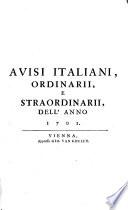 Avvisi italiani, ordinarii e straordinarii