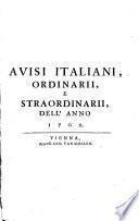 Avvisi italiani, ordinarii e straordinarii