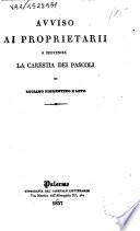 Avviso ai proprietarii a prevenire la carestia dei pascoli di Luciano Fiorentino e Leto