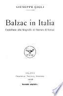Balzac in Italia