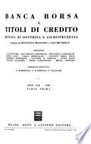 Banca, borsa e titoli di credito