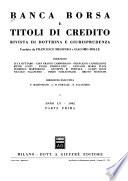 Banca, borsa e titoli di credito