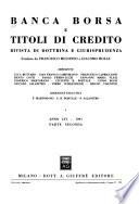 Banca, borsa e titoli di credito
