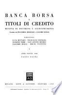 Banca, borsa e titoli di credito
