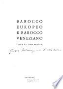 Barocco europeo e barocco veneziano