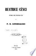 Beatrice Cènci storia del secolo 16. di F.D. Guerrazzi