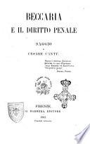 Beccaria e il diritto penale saggio di Cesare Cantù