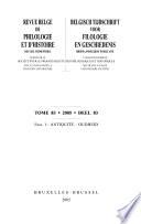 Belgisch tijdschrift voor philologie en geschiedenis
