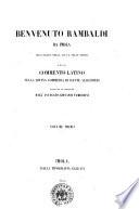 Benvenuto Rambaldi da Imola illustrato nella vita e nelle opere e di lui commento latino sulla Divina Commedia di Dante Allighieri voltato in italiano dall'avvocato Giovanni Tamburini