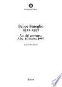 Beppe Fenoglio, 1922-1997
