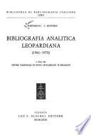 Bibliografia analitica Leopardiana (1961-1970)