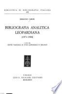 Bibliografia analitica leopardiana (1971-1980)