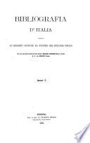 Bibliografia d'Italia compilata sui documenti comunicati dal ministero dell'istruzione pubblica
