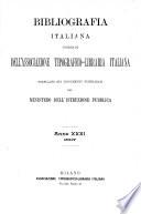Bibliografia d'Italia compilata sui documenti comunicati dal ministero dell'istruzione pubblica