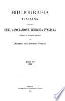 Bibliografia d'Italia compilata sui documenti comunicati dal ministero dell'istruzione pubblica