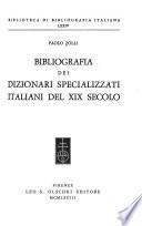 Bibliografia dei dizionari specializzati italiani del XIX secolo