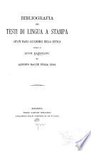 Bibliografia dei testi di lingua a stampa citati dagli Accademici della Crusca