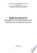 Bibliografia dei testi in volgare fino al 1375