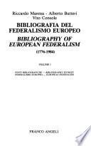 Bibliografia del federalismo europeo: Fonti bibliografiche federalismo europeo