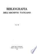 Bibliografia dell'Archivio vaticano