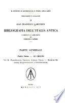 Bibliografia dell'Italia antica