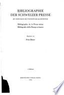 Bibliografia della stampa svizzera