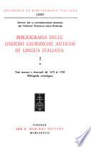 Bibliografia delle edizioni giuridiche antiche in lingua italiana