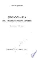 Bibliografia delle tradizioni popolari abruzzesi