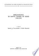 Bibliografia di Santa Chiara di Assisi