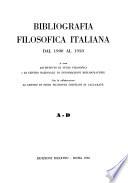 Bibliografia filosofica italiana dal 1900 al 1950: A-D.-[2] E-M.-[3] N-T.-[4] U-Z