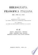 Bibliografia filosofica italiana dal 1900 al 1950