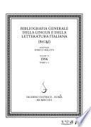 Bibliografia generale della lingua e della letteratura italiana