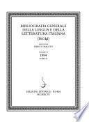 Bibliografia generale della lingua e della letteratura italiana