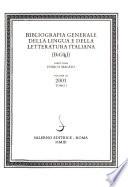 Bibliografia generale della lingua e della letteratura italiana