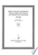 Bibliografia generale della lingua e della letteratura italiana