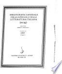 Bibliografia generale della lingua e della letteratura italiana