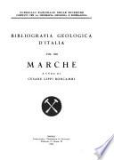 Bibliografia geologica d'Italia: Marche, a cura di C. L. Boncambi