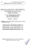 Bibliografia giuridica internazionale (volumi ed articoli)