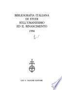 Bibliografia italiana di studi sull'umanesimo ed il Rinascimento