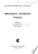 Bibliografia matematica italiana