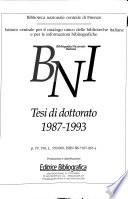 Bibliografia nazionale italiana. Tesi di dottorato