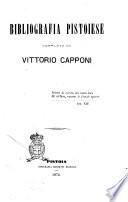 Bibliografia pistoiese di Vittorio Capponi