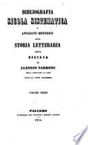 Bibliografia Sicola sistematica o apparato metodico alla storia letteraria della Sicitia