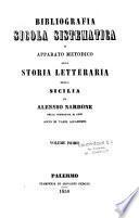 Bibliografia sicola sistematica, o apparato metodico alla Storia litteraria della Sicilia